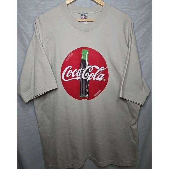 Vtg Fruit Of The Loom Coca-Cola Super Cotton T-Shirt, Men's XXL, Made In The USA - Picture 1 of 8